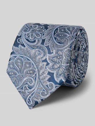 Willen Krawattenfabrik Krawatte aus Seide im Allover-Look (7 cm) in Mittelgrau, Größe 1