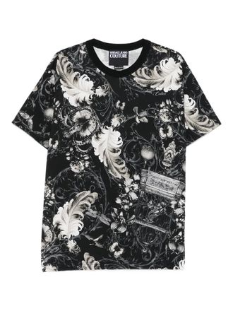 Versace Jeans Couture T-shirt con stampa barocca - Nero