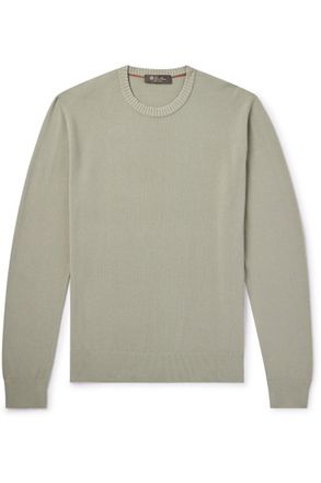 Loro Piana Cotton and Silk-Blend Piqué Sweater
