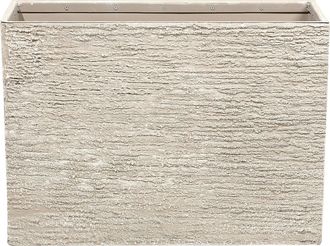 Beliani Maceta De Piedra Beige 29 X 70 X 50 Cm Rectangular Para Interior Y Exterior Edessa