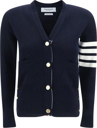 Thom Browne Striped-sleeve Button Cardigan