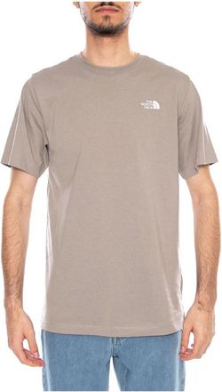 The North Face M Evo SD Reg SS Tee - Heren - Outdoor shirts - Grijs - S - Katoen - Fitness