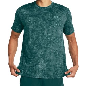 Under Armour Vanish Energy Printed Shirt Top In Hydro Teal