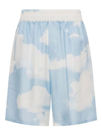 Moschino cloud-print shorts - Blue