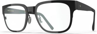 Blackfin Bf1052 Nantucket Thin Rectangular Black Eyeglasses with Beta Titanium Alloy Frame