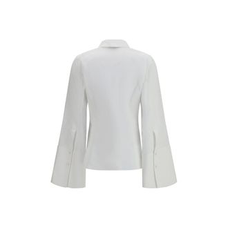 Gabriela Hearst Womens White Cotton Dress Shirt