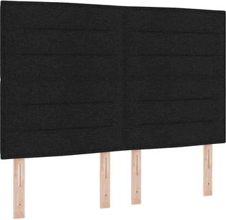 vidaXL Cama Tipo Box Spring Con Colch&oacute;n Negro 140 X 200 Cm Tela Vidaxl