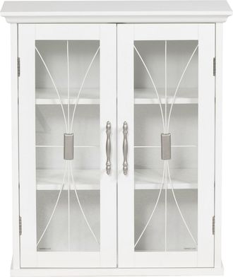 Teamson Home Teamson Home - Delaney Pensile Da Bagno In Legno Bianco 7930 Con 2 Ante In Vetro