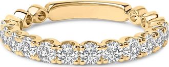 House of Brilliance 14K Gold 1.00 Cttw Round Diamond Prong Set Wedding Band in Yellow at Nordstrom, Size 8.5
