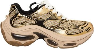 Ash Dragon Glamour Sneakers Goud/Zwart - Dames - Sneakers - Geel - 39 EU - Schoenen