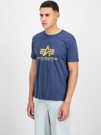 Alpha Industries T-Shirt ALPHA INDUSTRIES Basic T-Shirt BL, Herren, Gr. XS, blau (new navy), Obermaterial: 100% Baumwolle, Shirts T-Shirt