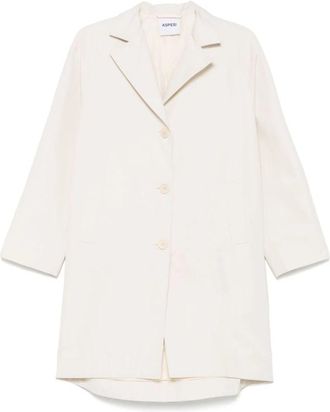 Aspesi Enkelrijige wollen jas - Dames - Mantel - Grijs - 2XS - Wol - Jassen