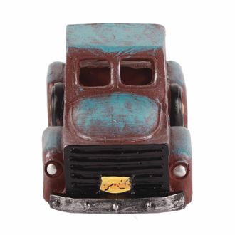 OEM Camioneta De Resina Estilo Granja Con Decoraci&oacute;n Floral De 25 Cm, Camioneta Azul/amarillo Azul Cielo