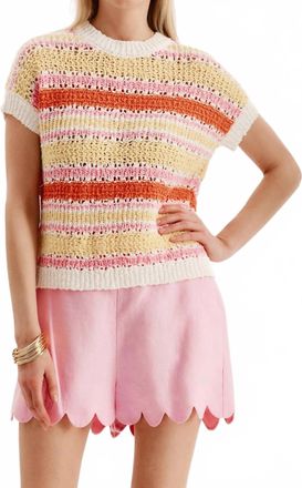 Tyler B&ouml;e Vero Crochet Sweater In Multi Stripes