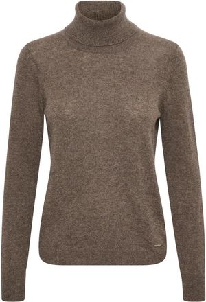 Inwear Bruin Melange Coltrui Pullover Cashmere - Dames - Cashmere truien - Bruin - Xs/S - Kasjmier - Truien & Vesten