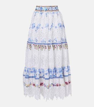 Camilla All About That Lace linen midi skirt
