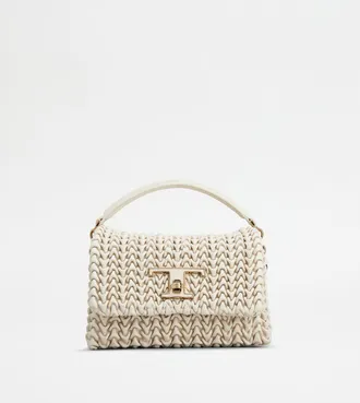 Tod's T Timeless Flap Bag in Leather Micro