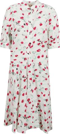 Marni Abito midi in cr&ecirc;pe con stampa Reverie - - Dresses - Donna - Multicolore - S