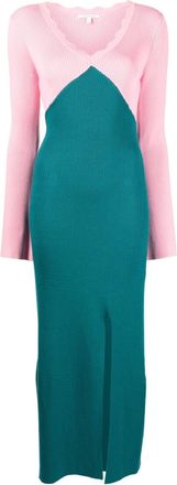 Olivia Rubin Reese colour-block ribbed dress - women - Nylon/Viscose - M - Pink