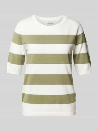 Kaffe Strickpullover mit 1/2-Arm Modell Mala in Khaki, Gr&ouml;&szlig;e XS