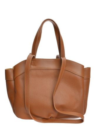 Anna Luchini Brown Rundleer Tas