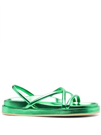 P.A.R.O.S.H. Sandali con finiture metallizzate - Verde