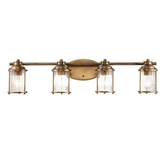 Netlighting Kichler Ashland Bay Wall Lamp Natural Brass IP44 in Yellow