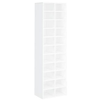 Berkfield Home Shoe Cabinet White 54x34x183 cm Engineered Wood | Size: 54 x 34 x 183 cm