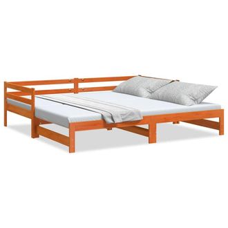 Berkfield Home Daybed with Trundle without Mattress Wax Brown 90x200 cm Solid Wood