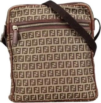 Fendi Pre-owned Cross Body Bags, female, Beige, Size: ONE SIZE Pre-owned Vintage Crossbody Bag