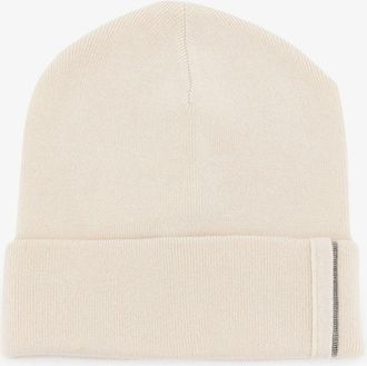 Brunello Cucinelli Cappello in cashmere con dettaglio Monile - BRUNELLO CUCINELLI - gender_Woman