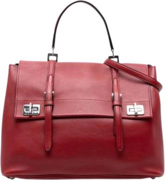 Prada Pre-owned Handbags, female, Red, Size: ONE SIZE Pre-owned Vintage Leather Handbag
