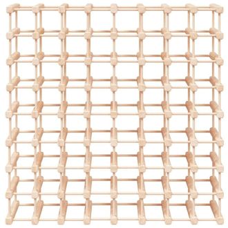 Berkfield Home Beautiful Wine Rack for 72 Bottles 90.5x23x90.5 cm Solid Wood Pine in Light Brown