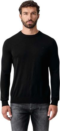 Trussardi Jersey de punto con cuello redondo - Knitwear - Hombre - Negro - 2XL