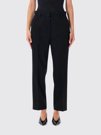 Lanvin Pantaloni cropped sartoriali in cotone con chiusura a scomparsa