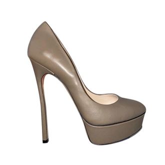 Casadei Taupe Platform Stiletto Pumps Size 38