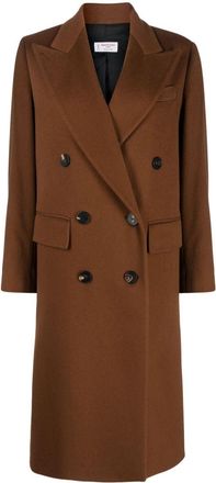 トレンチコート o Biani Double-Breasted Wool Coat With Peak Lapels Alberto Biani Double-Breasted Wool Coat With Peak Lapels