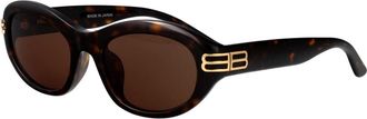 Balenciaga Stijlvolle zonnebril Bb 0434Sk - Dames - Zonnebrillen - Bruin - 55 MM - Accessoires