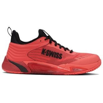 K-Swiss Mens Hypercourt Pinnacle Tennis Shoe In Neon Lava/black/chili Pepper