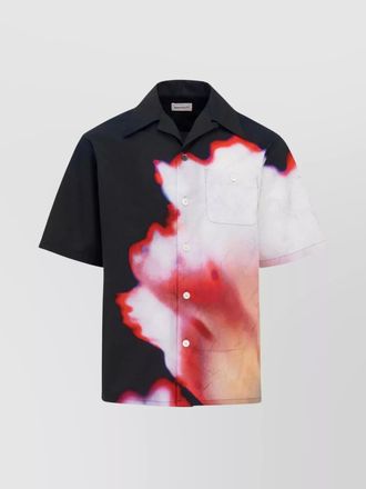 Alexander McQueen shirt floral print chest pocket