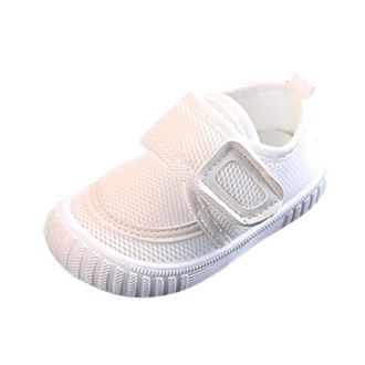 Generic Mesh Shoes Shoes Flying Color Toddler Woven Baby Sports Solid Baby Shoes Size 11 Toddler Shoes (White, 15-18 Months)