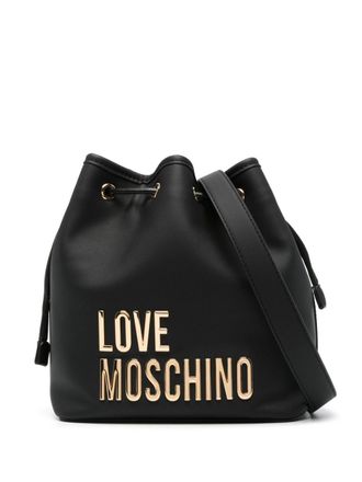 Love Moschino Borsa a secchiello con logo - Nero