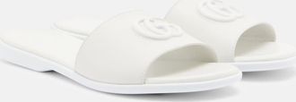 Gucci Double G leather slides