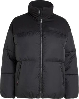 Tommy Hilfiger Korte gewatteerde donsjas - Dames - Gewatteerde jassen - Zwart - XS - Nylon - Jassen