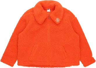 Nike (WMNS) Nike CNY New Years Edition Lambs Wool Solid Color Lapel Jacket Orange DQ5366-817