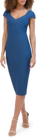 Siena My Balconia Body-Con Bandage Midi Dress in Teal at Nordstrom Rack, Size 14