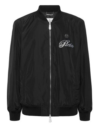 Philipp Plein Nylon Light Bomber Jacket Skull Degrade