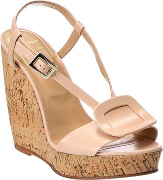 Roger Vivier Leather Wedge Sandal