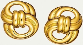 Verdura 18K Yellow Gold Figure Eight Earclips