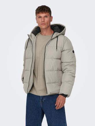 Only & Sons Steppjacke »ONSMARLON LIFE HOOD PUFFER JACKET OTW VD« mit Kapuze